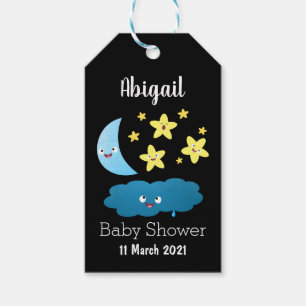 Etiquetas Para Regalos Estrellas de canto, personalizado de luna y nube
