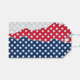 Etiquetas Para Regalos Estrellas rojas, blancas y azules (Estados Unidos)