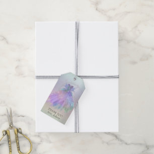 Etiquetas Para Regalos Ethereal Fairy Wing Gown Rainbow Ombre Gracias