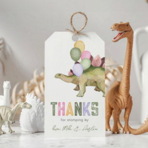 Etiquetas Para Regalos Etiquetas de regalos de cumpleaños de dinosaurio