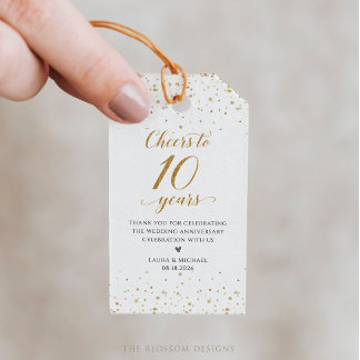 Etiquetas Para Regalos Etiquetas de regalos de fiesta de aniversario 10 -