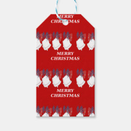 Etiquetas Para Regalos Étiquettes Cadeaux "Merry Christmas" – Bordure Rou