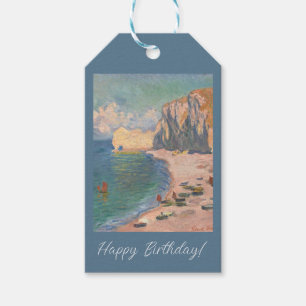 Etiquetas Para Regalos Étretat: La playa y el Falaise de Claude Monet