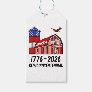 Etiquetas Para Regalos EUA Semiquincentenario 250 Aniversario 1776-2026