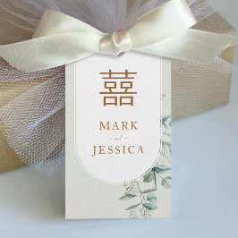 Etiquetas Para Regalos Eucalipto Chino Doble Felicidad/Canción