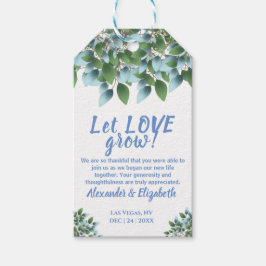 Etiquetas Para Regalos Eucalyptus Deja Que El Amor Crecer El Favor De La