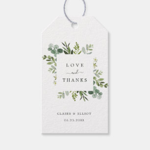 Etiquetas Para Regalos Eucalyptus Green Foliage Boda Gracias