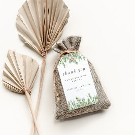 Etiquetas Para Regalos Eucalyptus Green Watercolor & Gold Boda