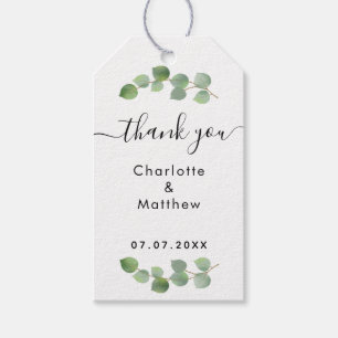 Etiquetas Para Regalos Eucalyptus greenery gracias boda