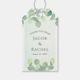 Etiquetas Para Regalos Eucalyptus Greenery Watercolor Boda Gracias