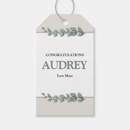 Etiquetas Para Regalos Eucalyptus Rustic Floral Baby Shower