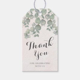 Etiquetas Para Regalos Eucalyptus Sage Green & Naranja Boda