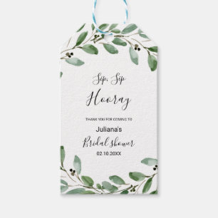 Etiquetas Para Regalos Eucalyptus Sip Sip Hooray Bridal Shower