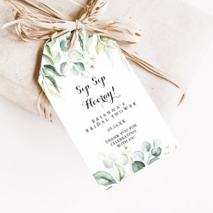 Etiquetas Para Regalos Eucalyptus Sip Sip Hooray Bridal Shower