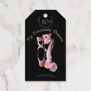 Etiquetas Para Regalos Evento Personalizado Ballerina Shoes en negro