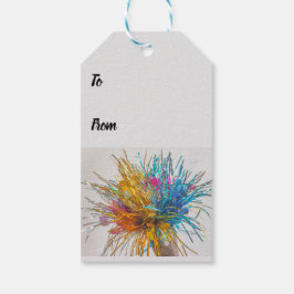 Etiquetas Para Regalos Explosión de color celebra año nuevo de cumpleaños