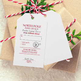 Etiquetas Para Regalos Expreso del Polo Norte Dibujado a Mano con Caprich