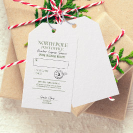 Etiquetas Para Regalos Expreso del Polo Norte Dibujado a Mano con Caprich