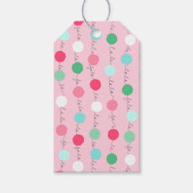 Fa La La Garland Gift Tag (Rosa)