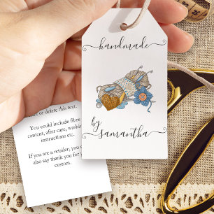 Etiquetas Para Regalos Fabricado a mano por un crochet de nombre personal