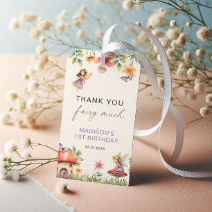 Etiquetas Para Regalos Fairy First Birday Enchanted Forest Gracias