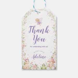 Etiquetas Para Regalos Fairy Garden Birthday Favor Tags, Thank You Labels