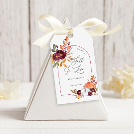 Etiquetas Para Regalos Fall In Love Pumpkin Floral Bridal Shower