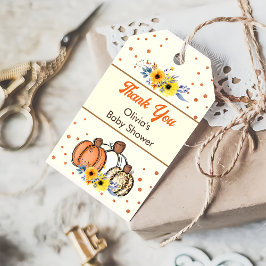 Etiquetas Para Regalos Fall Pumpkin Baby Shower Favor Gracias