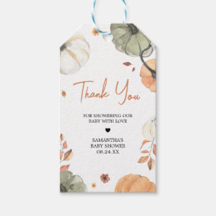 Etiquetas Para Regalos Fall Pumpkin Baby Shower Favor Tags