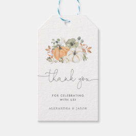 Etiquetas Para Regalos Fall Pumpkin Baby Shower Gracias