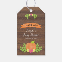 Fall Pumpkin Rustic Baby Shower Gracias