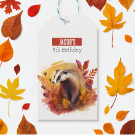 Etiquetas Para Regalos Fall vibes Badger - Fiesta de cumpleaños -