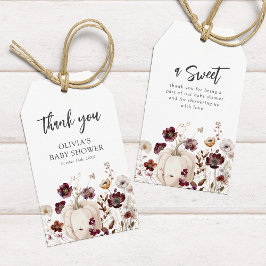 Etiquetas Para Regalos Fall Wildflower Baby Shower Thank You