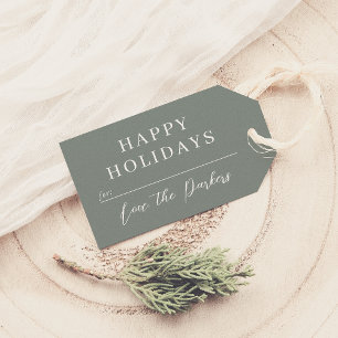 Etiquetas Para Regalos Familia Boho Modern Sage Green Navidades