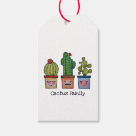 Etiquetas Para Regalos Familia Cute Cactus En Acuarela