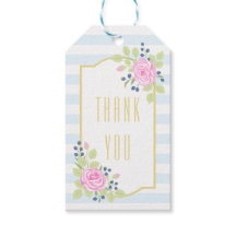 Fancy Rosas Blueberry Gracias Tags de regalo