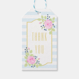 Etiquetas Para Regalos Fancy Rosas Blueberry Gracias Tags de regalo