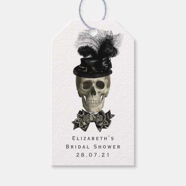 Etiquetas Para Regalos Fancy Skull (Anverso)