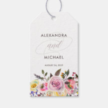 Fantasía floral | Moderno Favor de la Boda acuarel