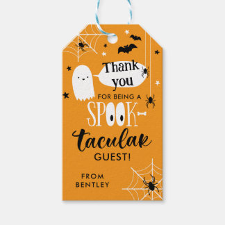Etiquetas Para Regalos Fantasmagórico agradecimiento Halloween cesta de B