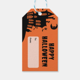 Etiquetas Para Regalos Fantasmagóricos fantasmas y murciélagos de Hallowe