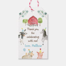 Etiquetas Para Regalos Farm Greenery Barnyard Birthday