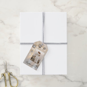 Etiquetas Para Regalos Faux Pearl Diamond Button Wedding Save the Date