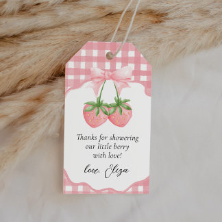 Etiquetas Para Regalos Favor de agradecimiento de Baby Shower por Fresa D