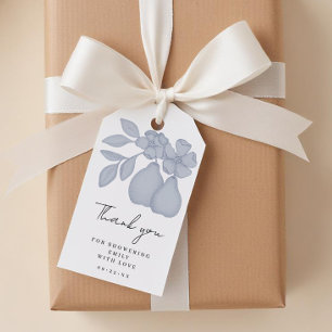 Etiquetas Para Regalos Favor de agradecimiento para baby shower Azul Perf
