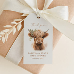 Etiquetas Para Regalos Favor de agradecimiento para baby shower de vaca h