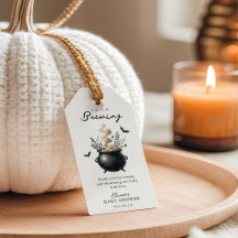 Favor de baby shower de Halloween 'Está Brewing un