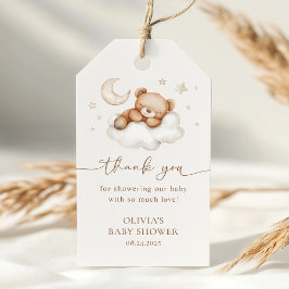 Etiquetas Para Regalos Favor de Baby Shower de Osito Teddy Neutral On Clo