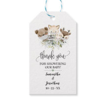 Favor de Baby Shower para animales de bosque de bo