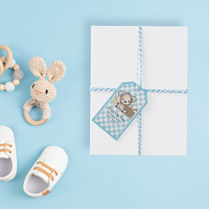 Etiquetas Para Regalos Favor de Baby Shower para el besito de té marrón l